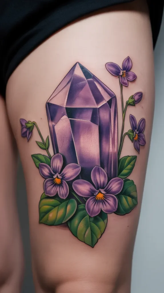 Violet Birth-Flower-Tattoo