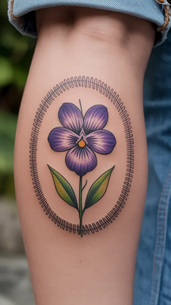 Violet Birth-Flower-Tattoo