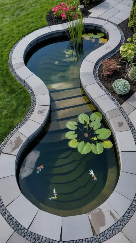 man made pond in backyard