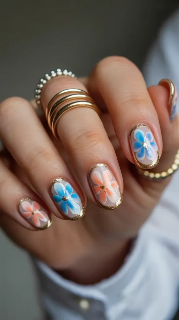 Colorful-Flowers-Nails