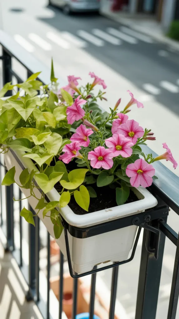 Balcony With Plants-And-Flowers