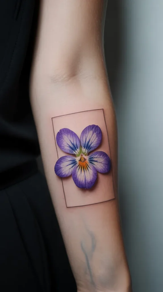 Violet Birth-Flower-Tattoo