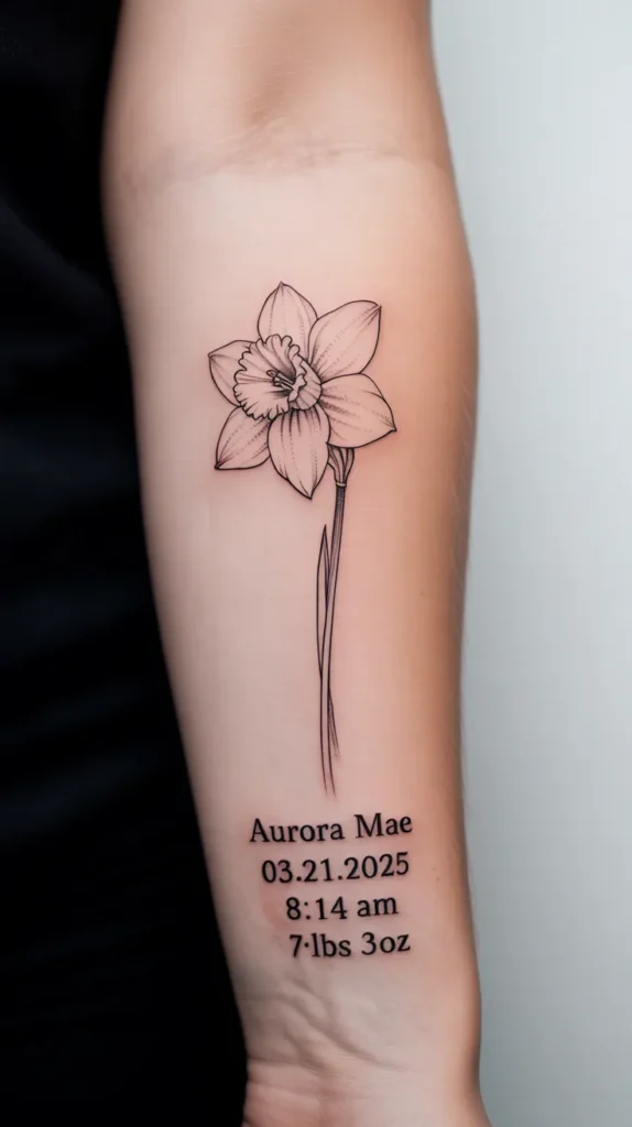 Baby Birth-Flower-Tattoo
