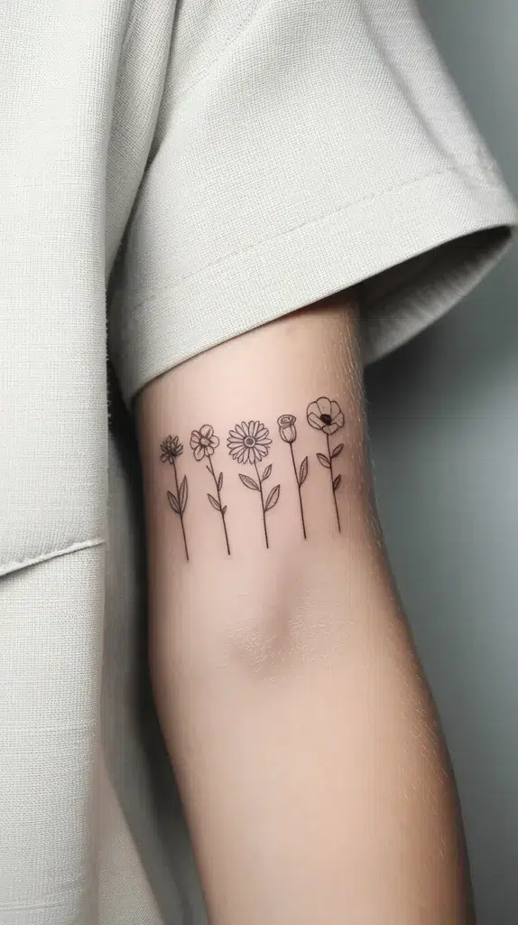 Family Birth-Flower-Tattoo