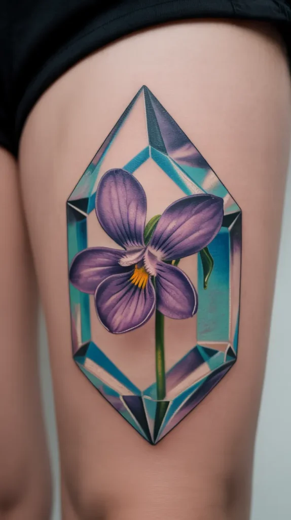 Violet Birth-Flower-Tattoo