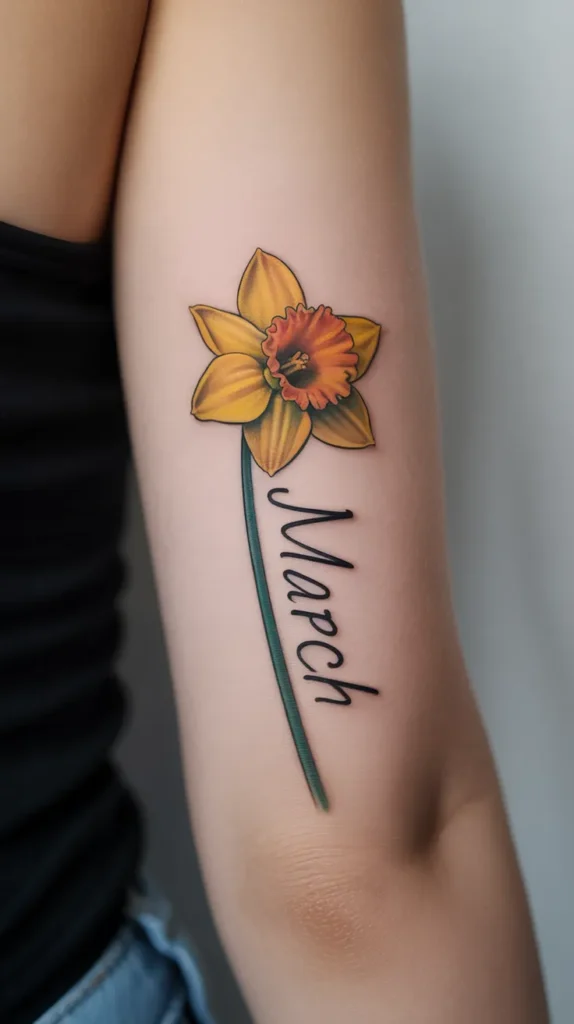 Daffodil Birth-Flower-Tattoo