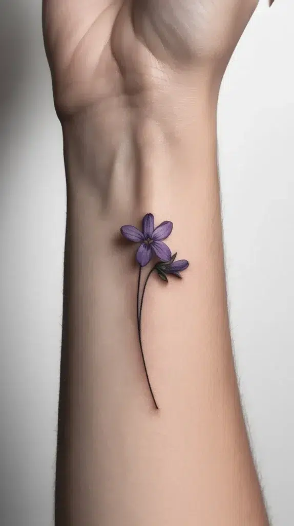 Violet Birth-Flower-Tattoo