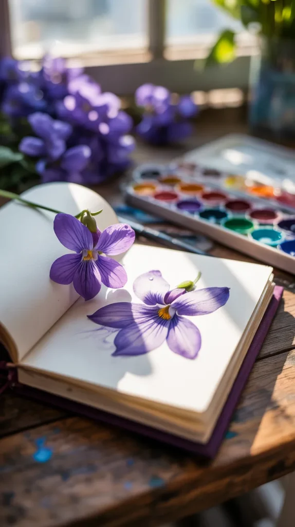 Violet Birth-Flower-Tattoo