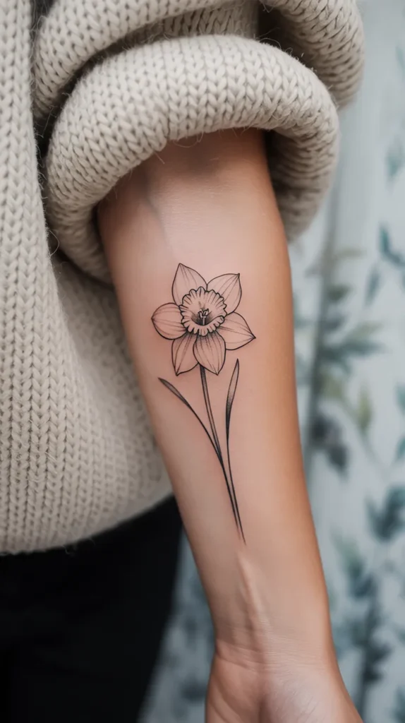 Daffodil Birth-Flower-Tattoo