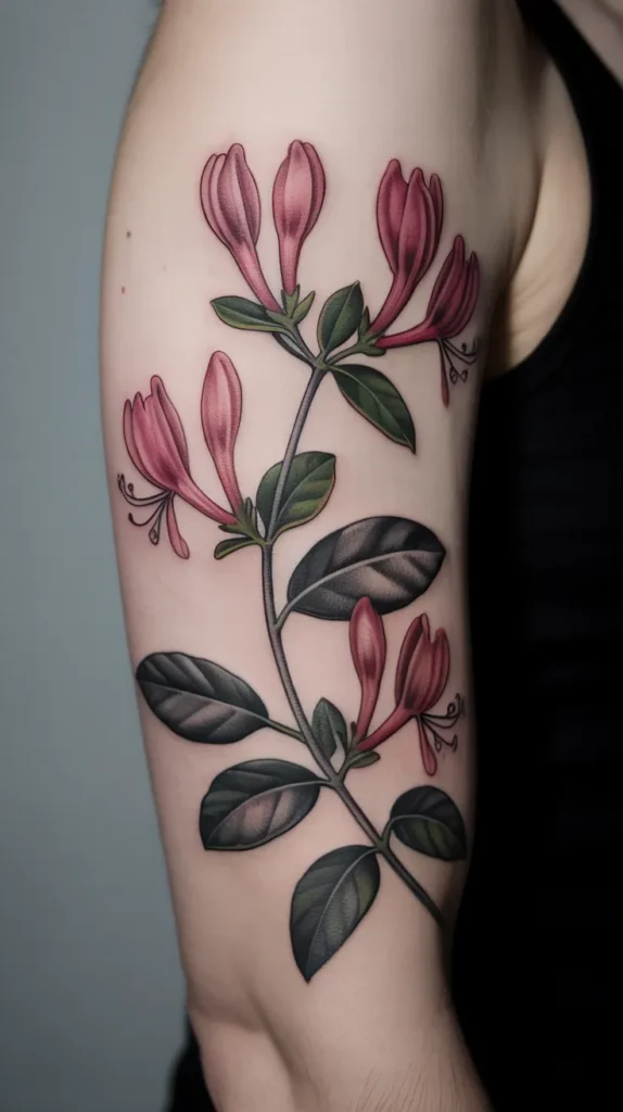 Honeysuckle Birth-Flower-Tattoo