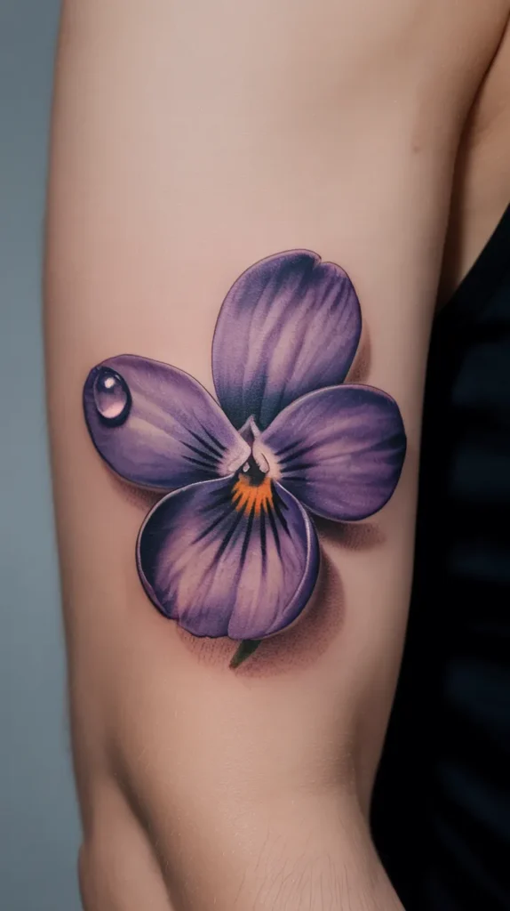 Violet Birth-Flower-Tattoo