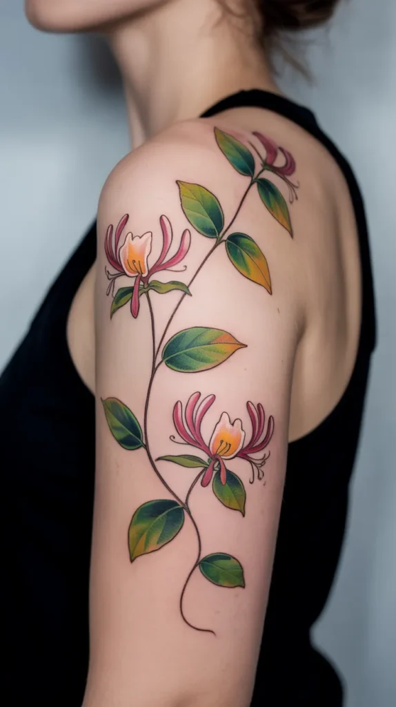 Honeysuckle Birth-Flower-Tattoo