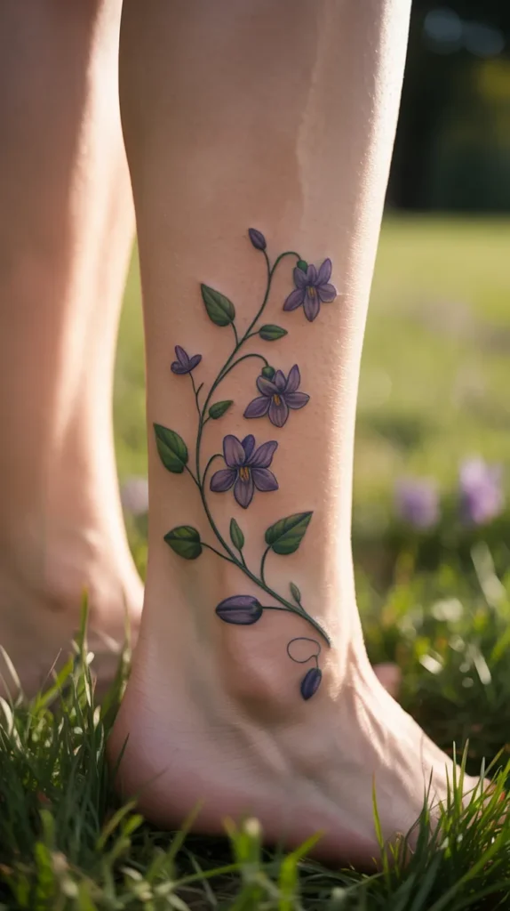 Violet Birth-Flower-Tattoo