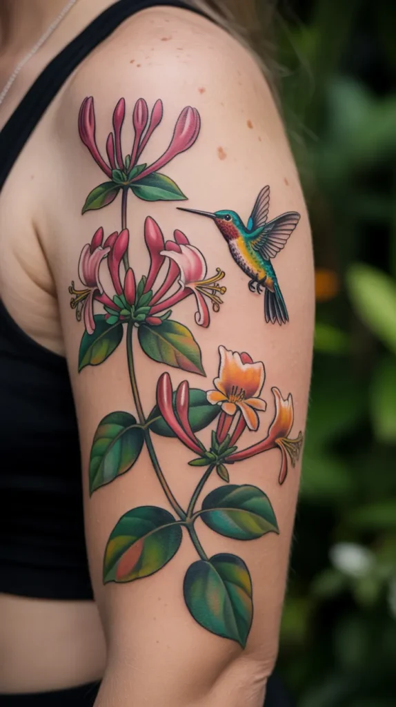 Honeysuckle Birth-Flower-Tattoo