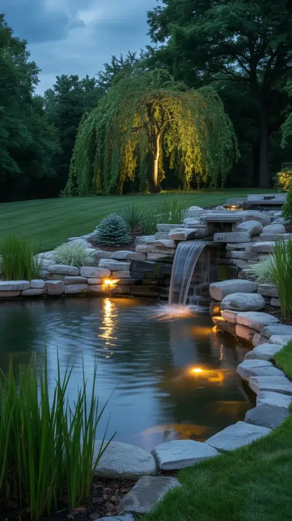 backyard pond ideas large