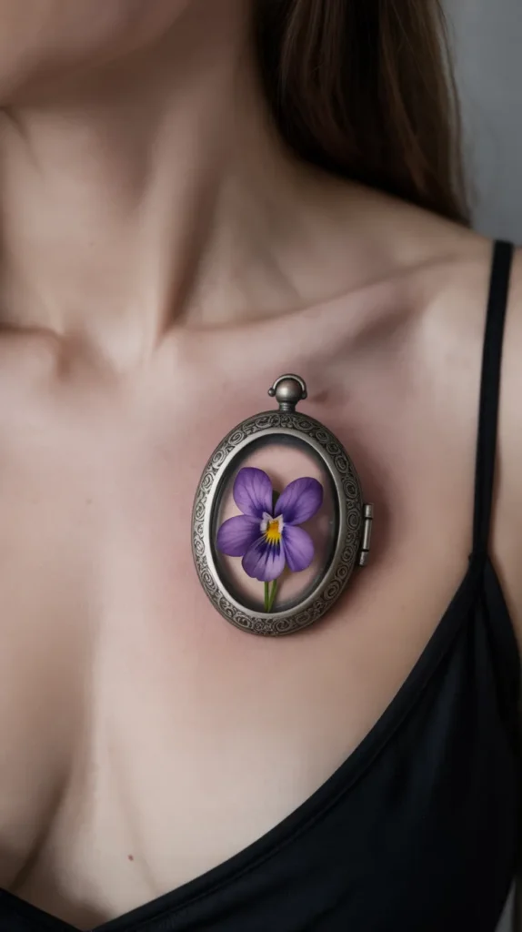 Violet Birth-Flower-Tattoo