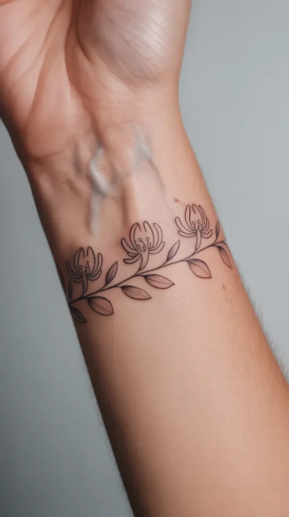 Honeysuckle Birth-Flower-Tattoo