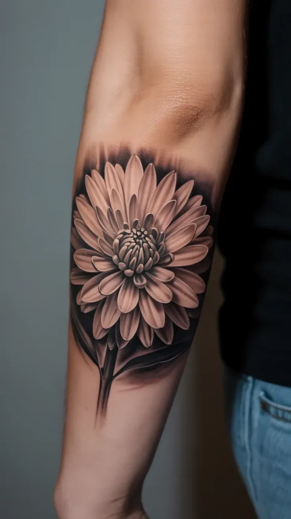 Aster Birth-Flower-Tattoo
