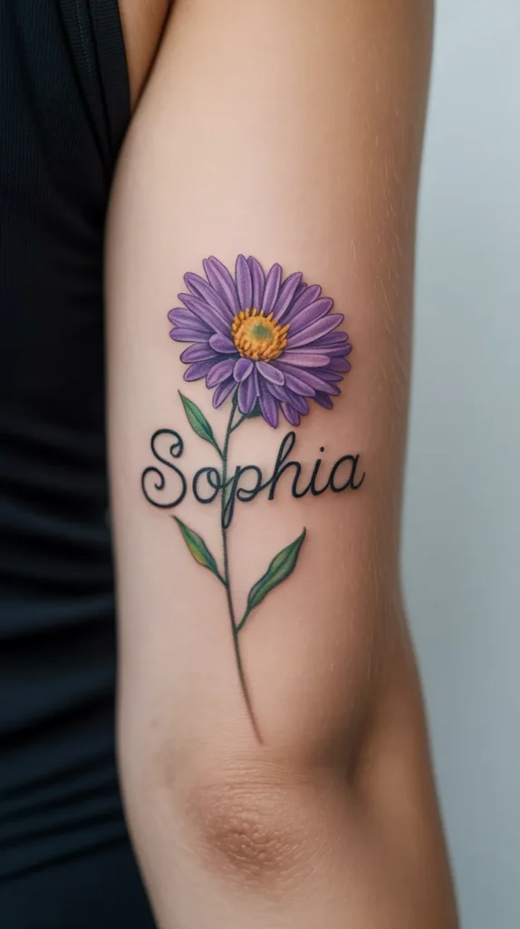 Aster Birth-Flower-Tattoo