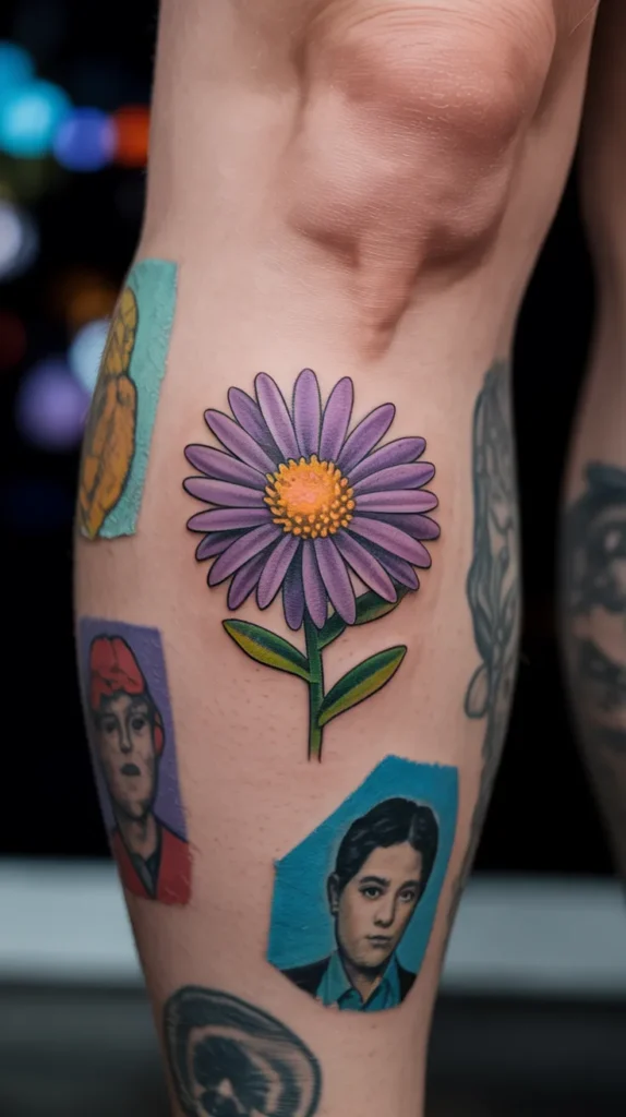 Aster Birth-Flower-Tattoo