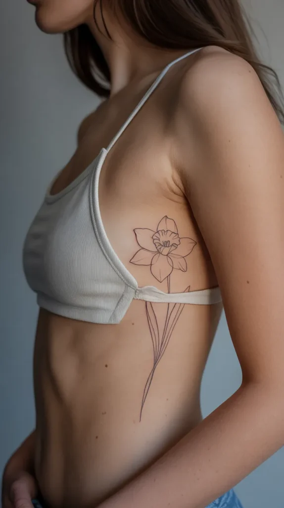 December-Birth-Flower Tattoo