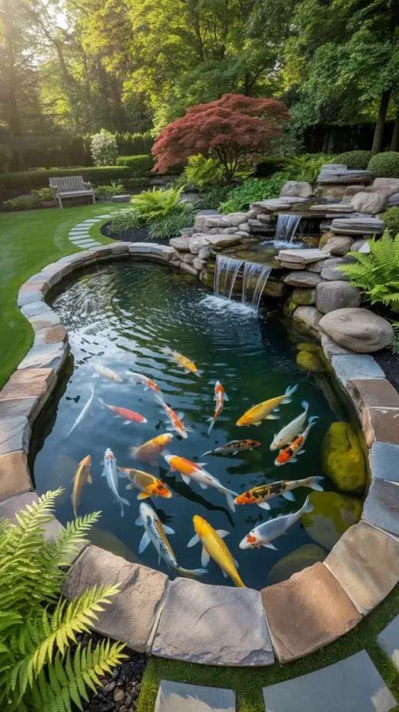 backyard pond ideas large