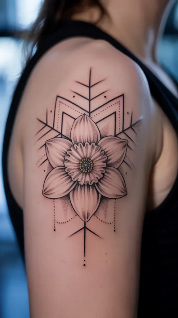 December-Birth-Flower Tattoo