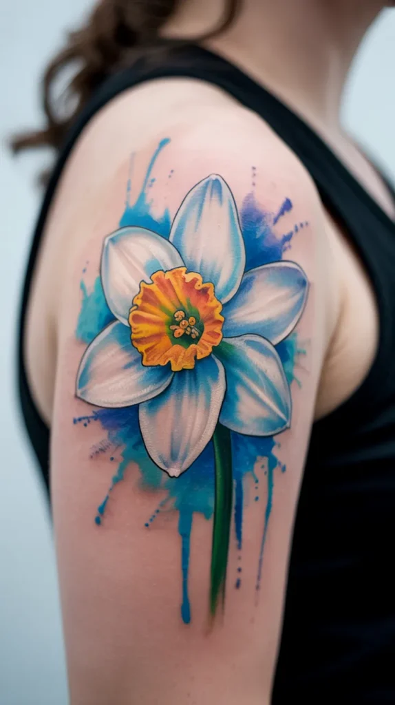 December-Birth-Flower Tattoo