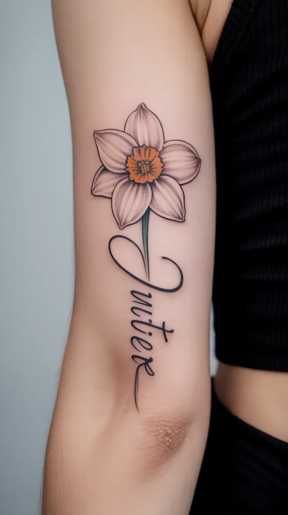 December-Birth-Flower Tattoo
