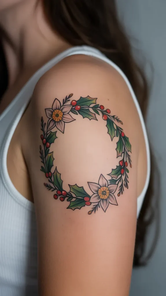 December-Birth-Flower Tattoo