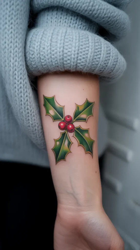 December-Birth-Flower Tattoo