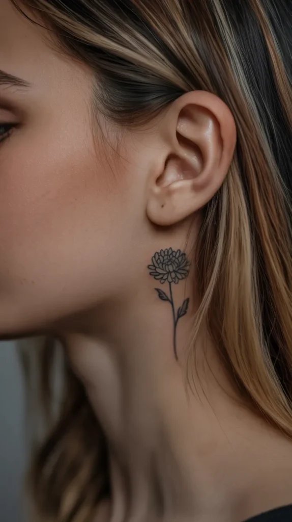 November Birth Flower-Tattoo