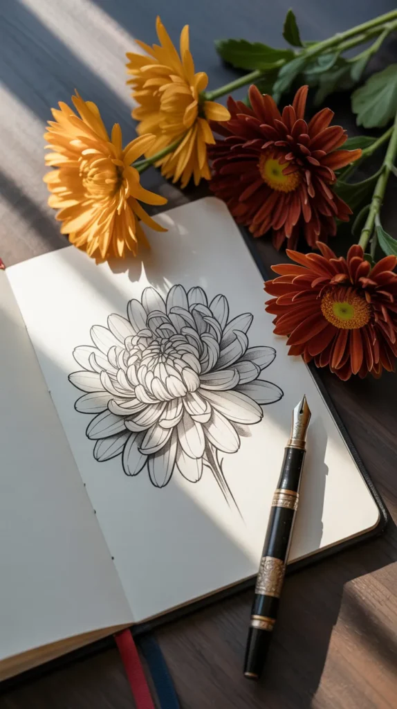 November Birth Flower-Tattoo