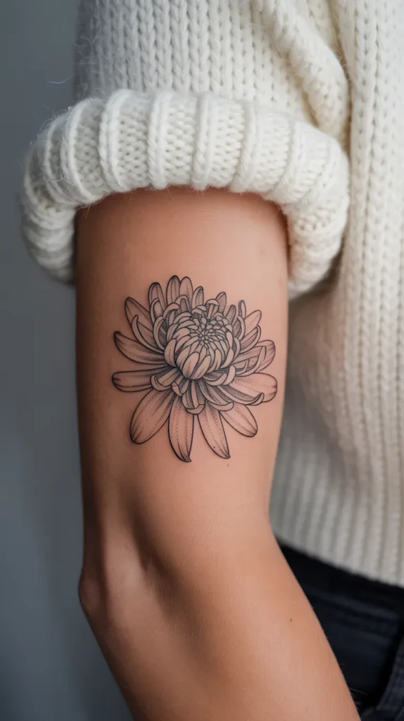 November Birth Flower-Tattoo
