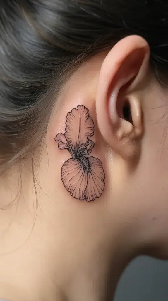 Fine Line Birth Flower-Tattoo