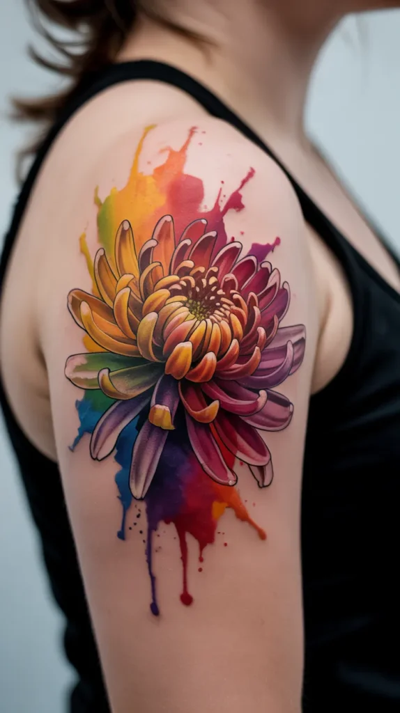 November Birth Flower-Tattoo