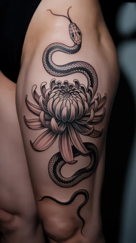 November Birth Flower-Tattoo