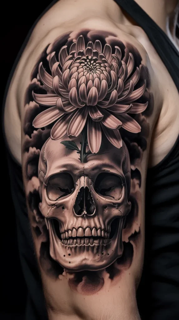 November Birth Flower-Tattoo