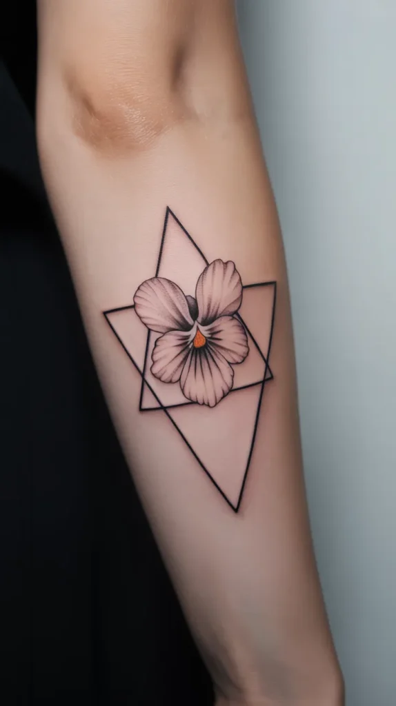 Fine Line Birth Flower-Tattoo