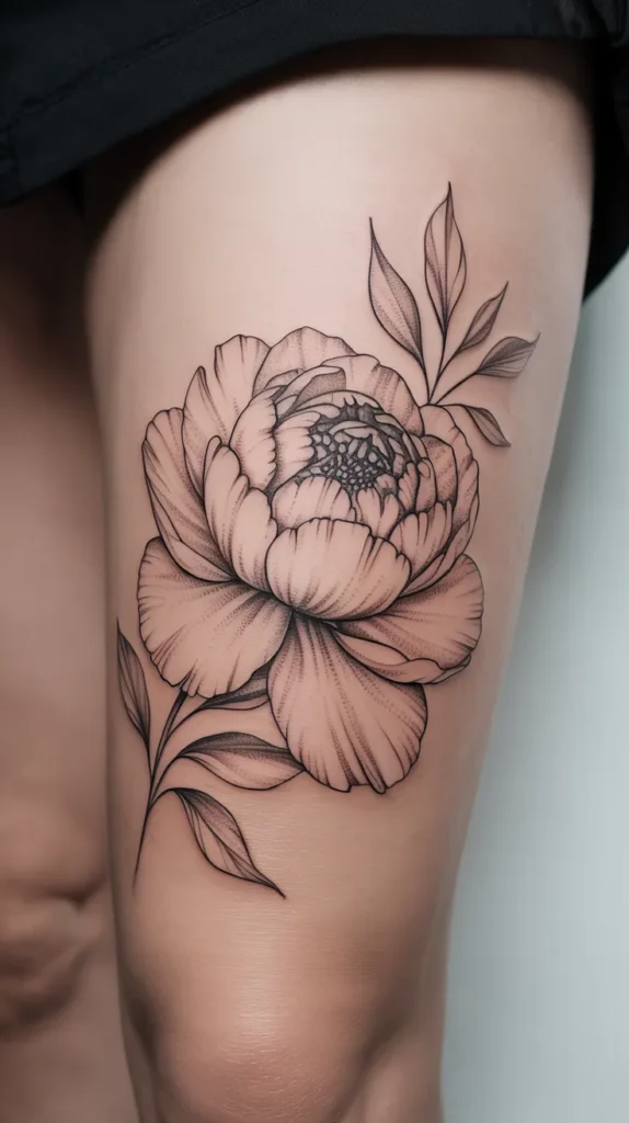 Fine Line Birth Flower-Tattoo