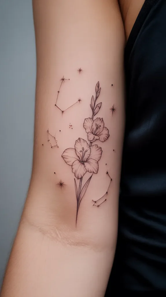 Dainty Birth Flower-Tattoo