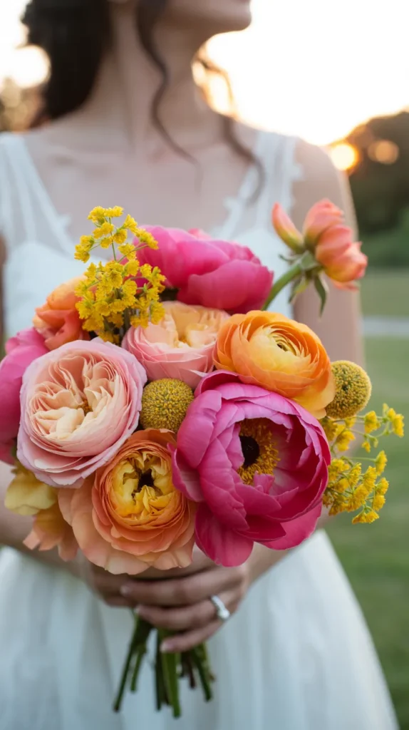 Colorful Wedding Flowers Bouquet