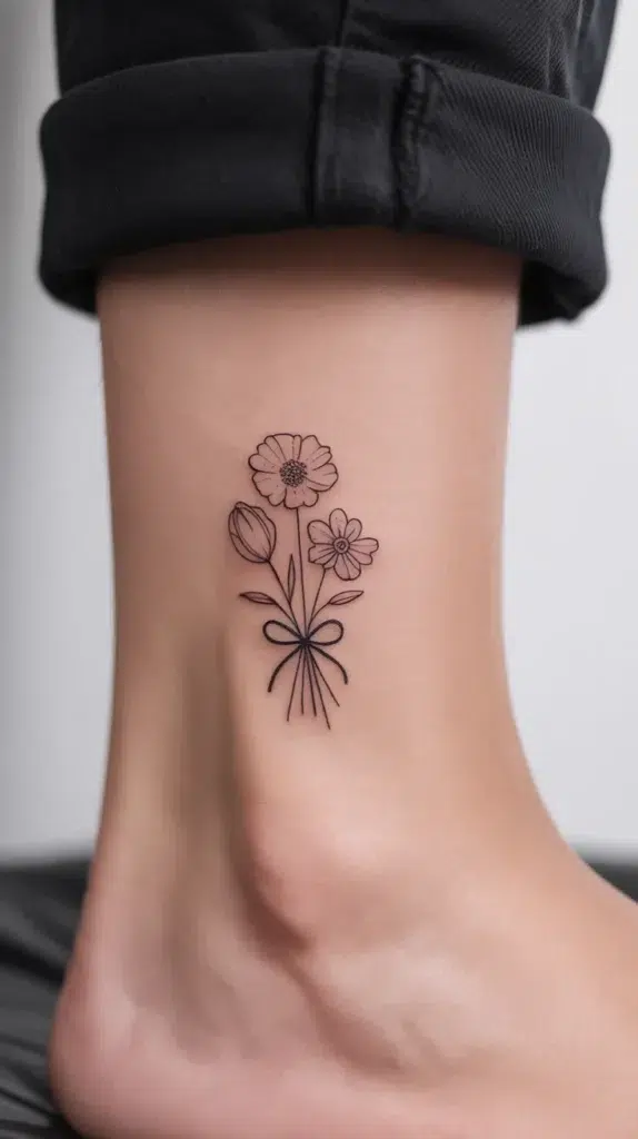 Dainty Birth Flower-Tattoo