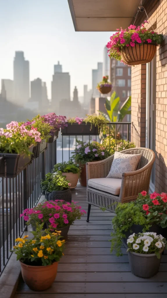 Balcony Ideas-Apartment-Flowers