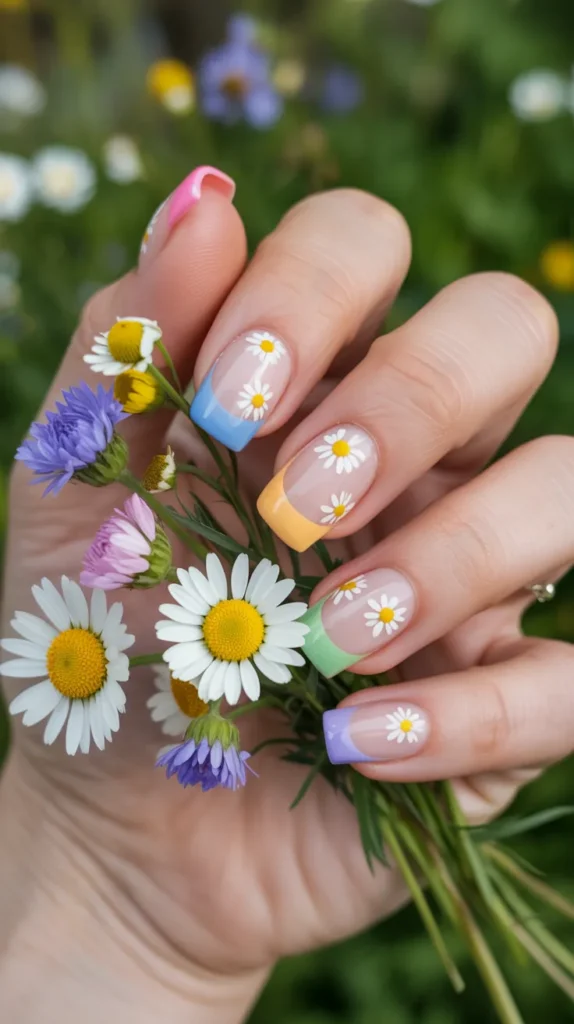 Colorful French-Tip-Nails
