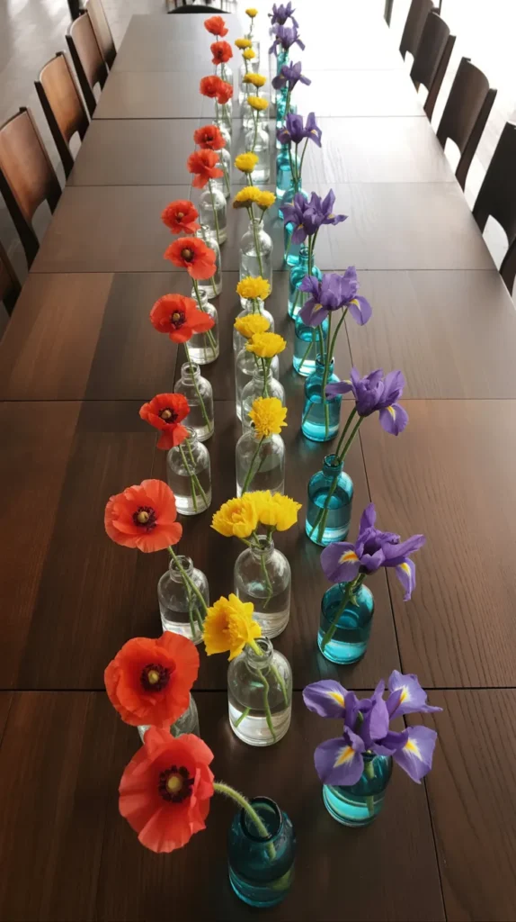 Bud Vases-Colorful-Flowers