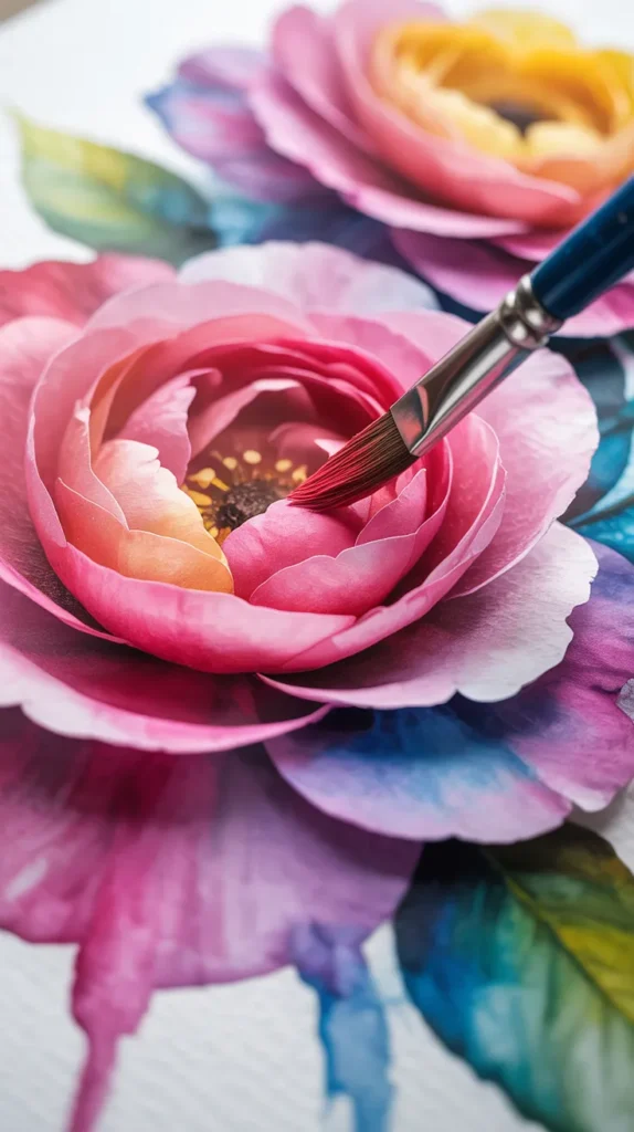 Colorful-Watercolor-Flowers