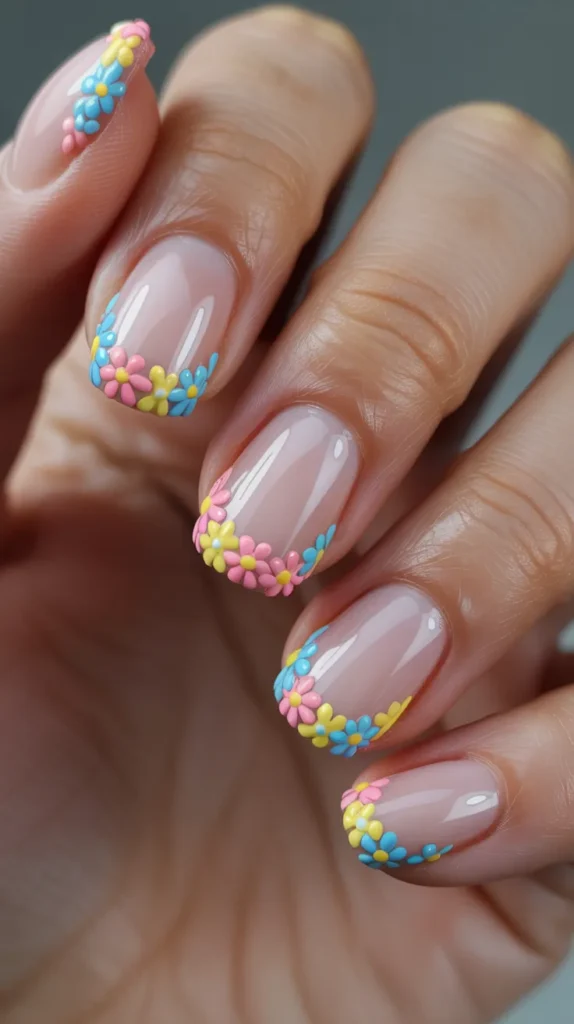 Colorful French-Tip-Nails