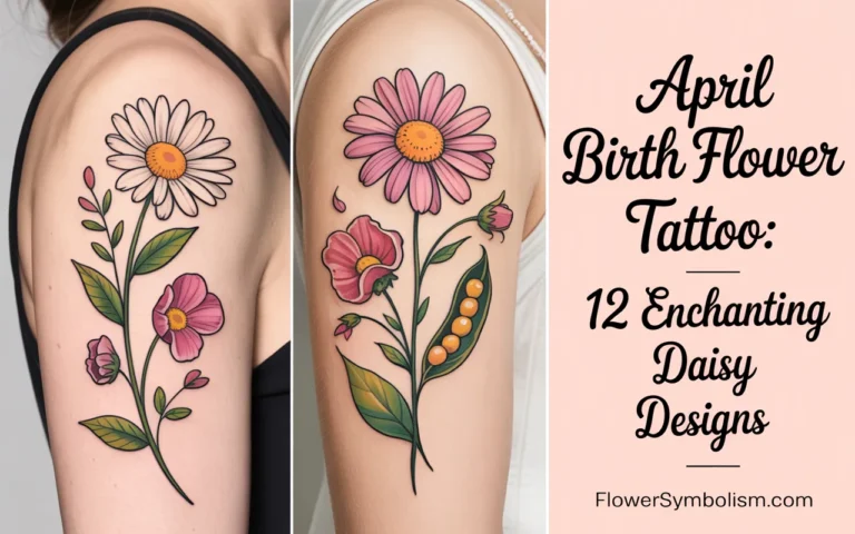 april birth flower tattoo