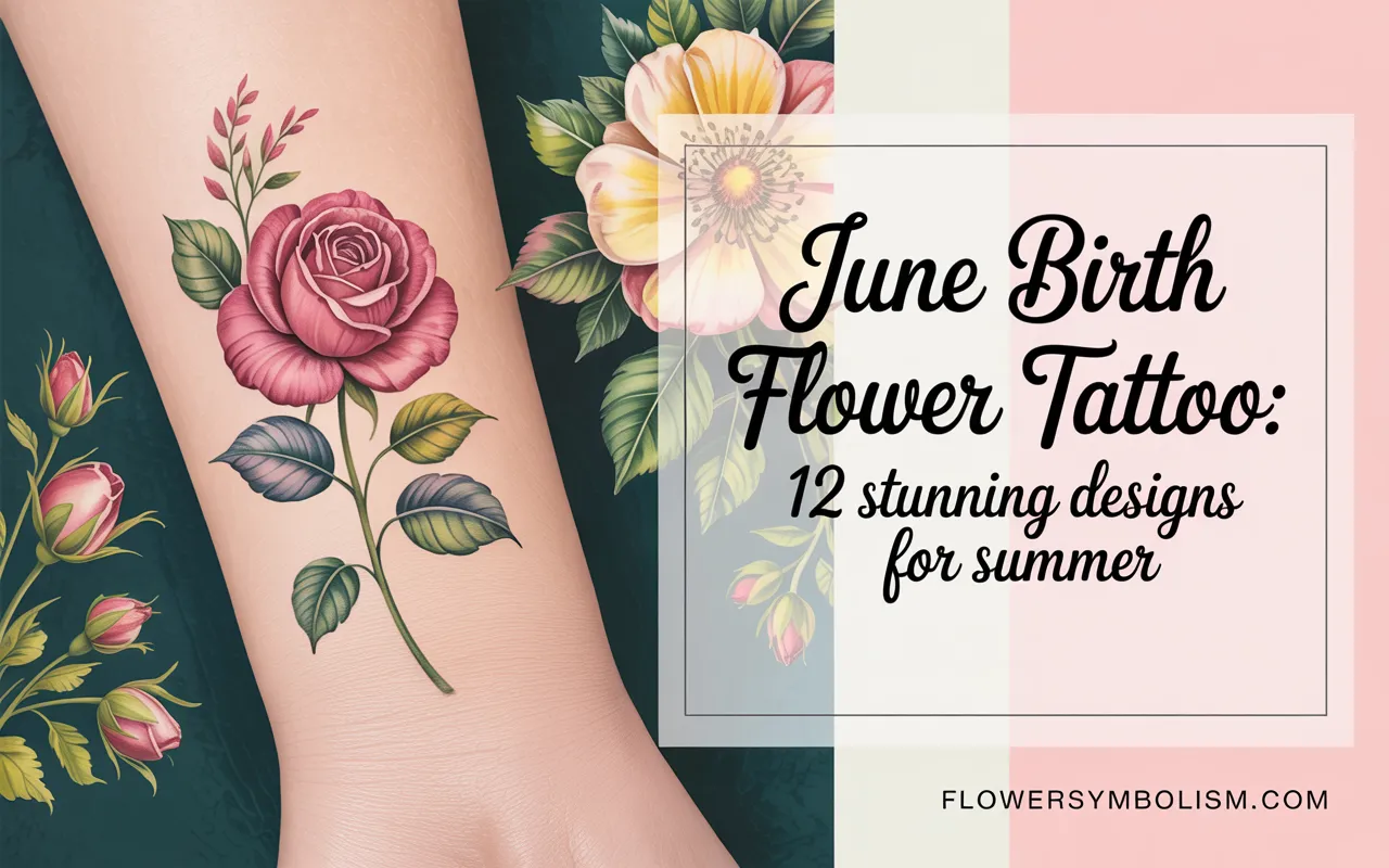june birth flower tattoo